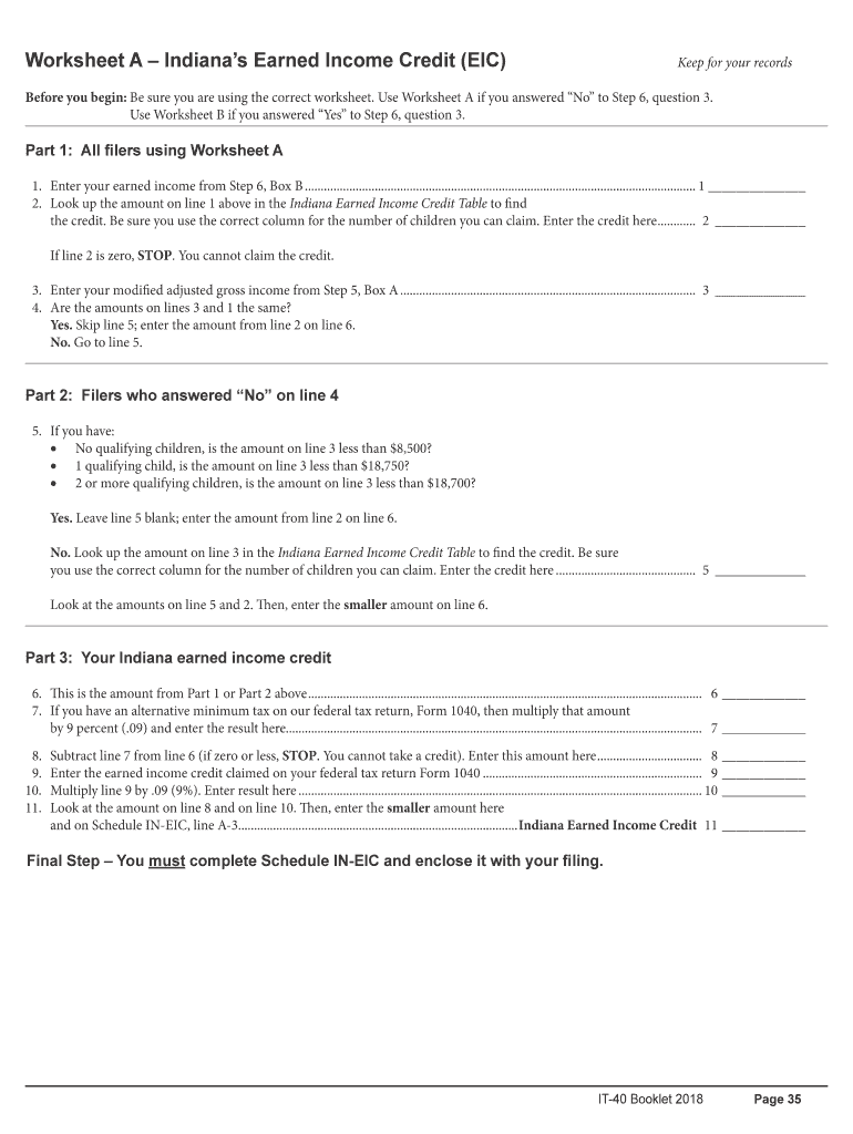 Worksheet B Eic 2018-2024 Form - Fill Out and Sign Printable PDF ...