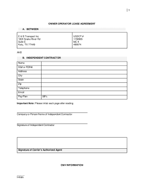 Texas Vehicle Insurance  Form