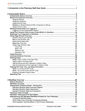 Enterpriserx Pharmacy Staff User Guide  Form