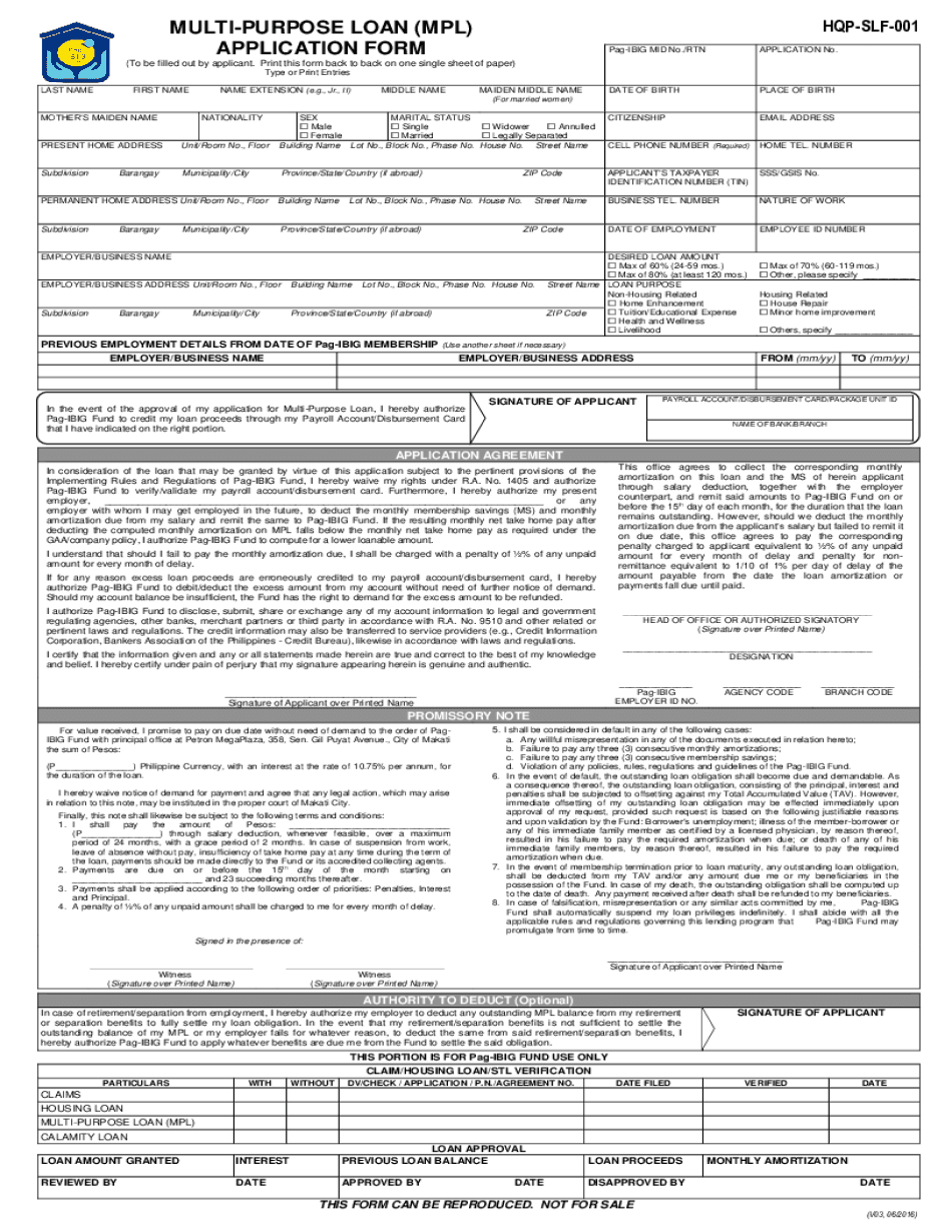 Mpl Application Form