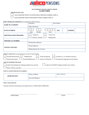 Glico Claim Form