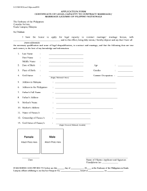 Lccm Philippine Embassy  Form