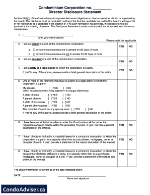 Director Disclosure Form