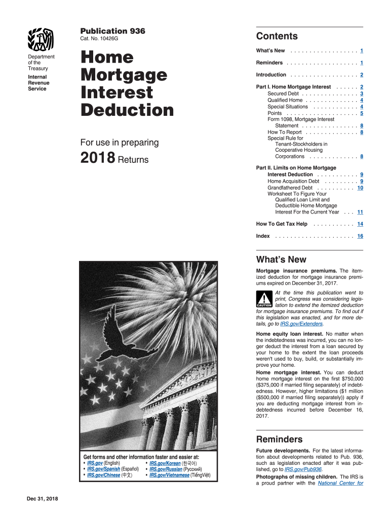  Irs Publication 936 2018