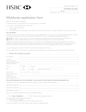 Hsbc Mymoney  Form