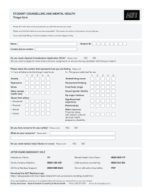 Mental Health Triage Form