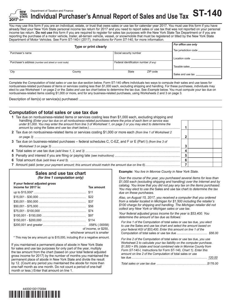  Nys Annual St 101 Form 2017
