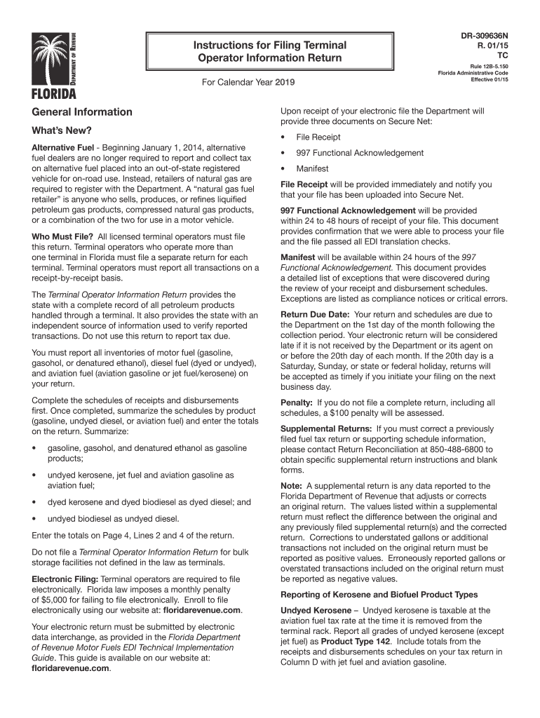  Instructions for Filing Terminal 2019