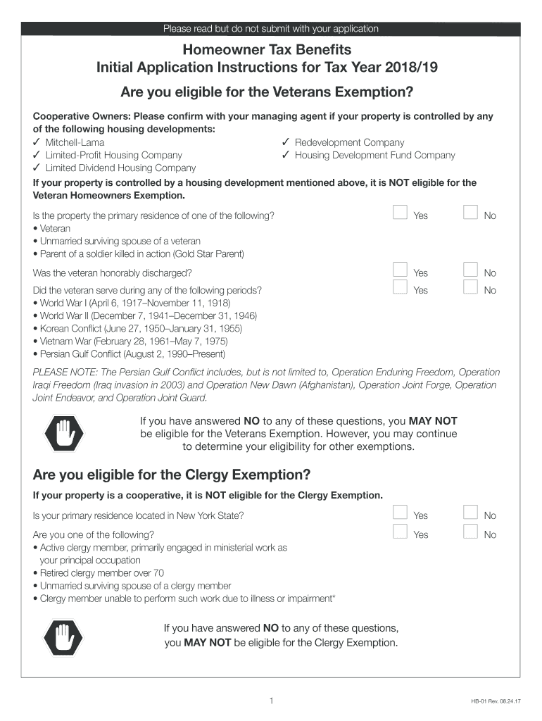  Tax Application Homeowners 2018-2024