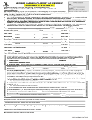  Young Life Health Form Online 2018