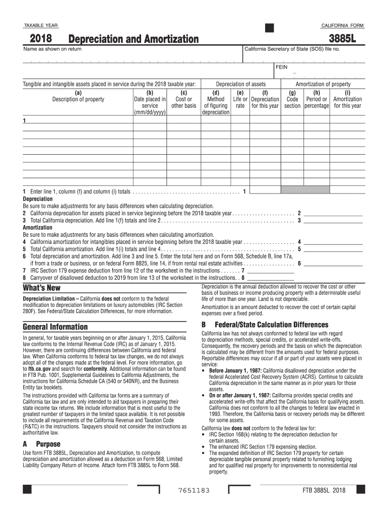  Form 3885l 2018