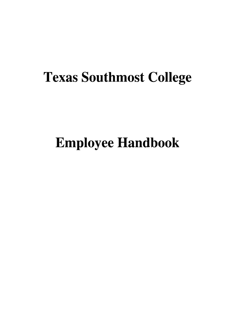  Texas Southmost College Employee Handbook 2019
