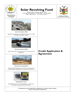 Solar Revolving Fund Application Form