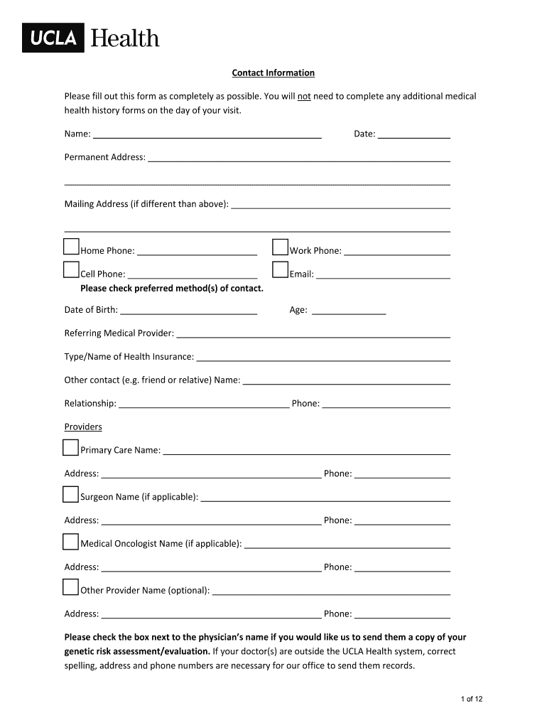 Name Date of Birth Age Southwest Spine and Pain Center  Form