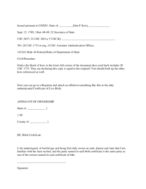 Certificate Document  Form