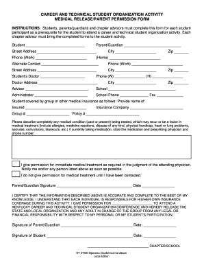 INSTRUCTIONS Students, Parentsguardians and Chapter Advisors Must Complete This Form for Each Student