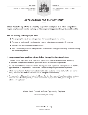  Whole Foods Application 2018-2024