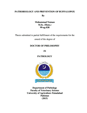 Muhammad Numan Pathology UAF Final Thesis PDF Pakistan  Form