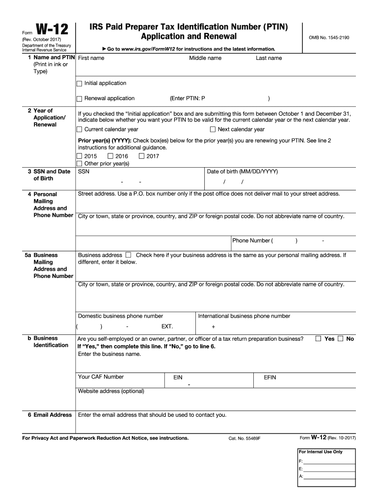 2018 W-12 form