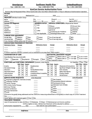 KanCare Service Authorization Form OTR