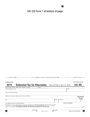 Form 541 ES Estimated Tax for Fiduciaries Form 541 ES Estimated Tax for Fiduciaries