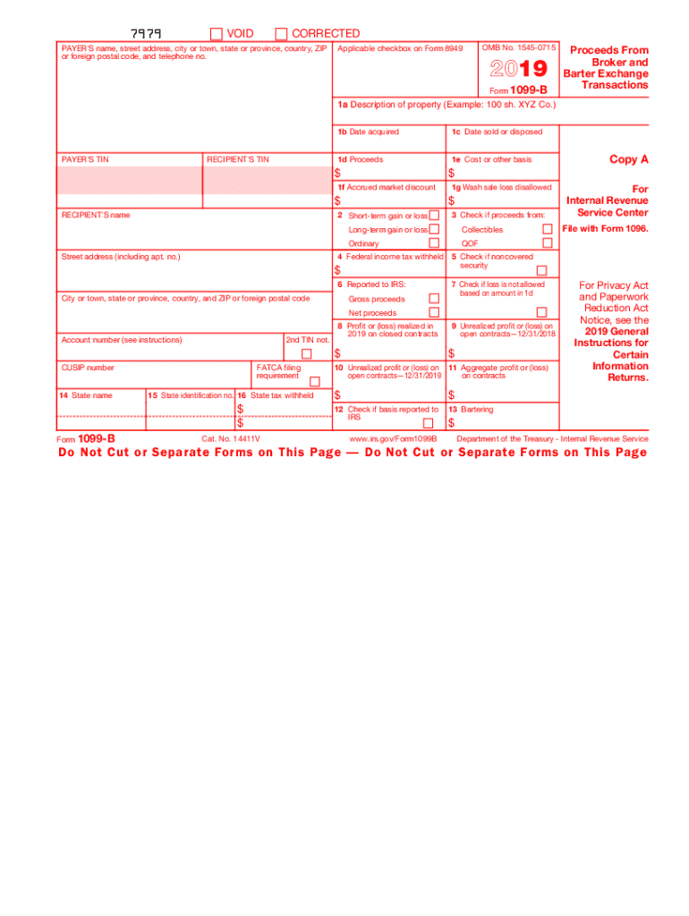 1099 B  Form