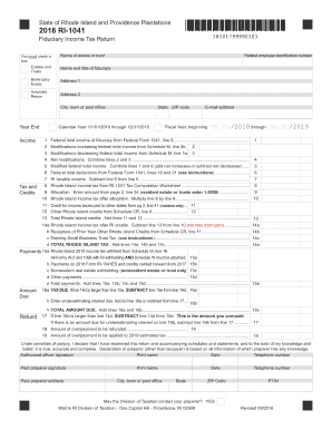  Form Ri 1041 2018