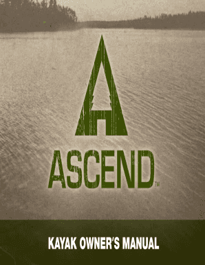 Ascend Kayak Parts List  Form