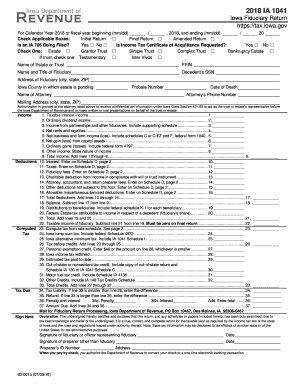  Iowa 1040 Form 2018