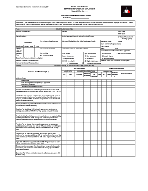 Dole Inspection Checklist  Form