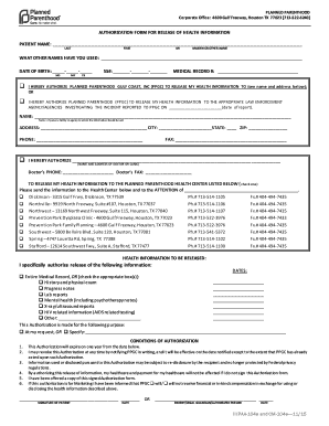  Attachment ES Authorization Form for Release of Health Information Created 2015-2024