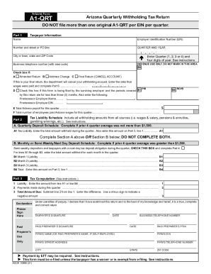 Arizona Withholding Return - Fill Out and Sign Printable PDF Template |  signNow