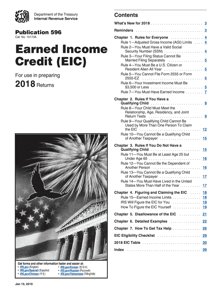  Fillable Eic Worksheet a 2018