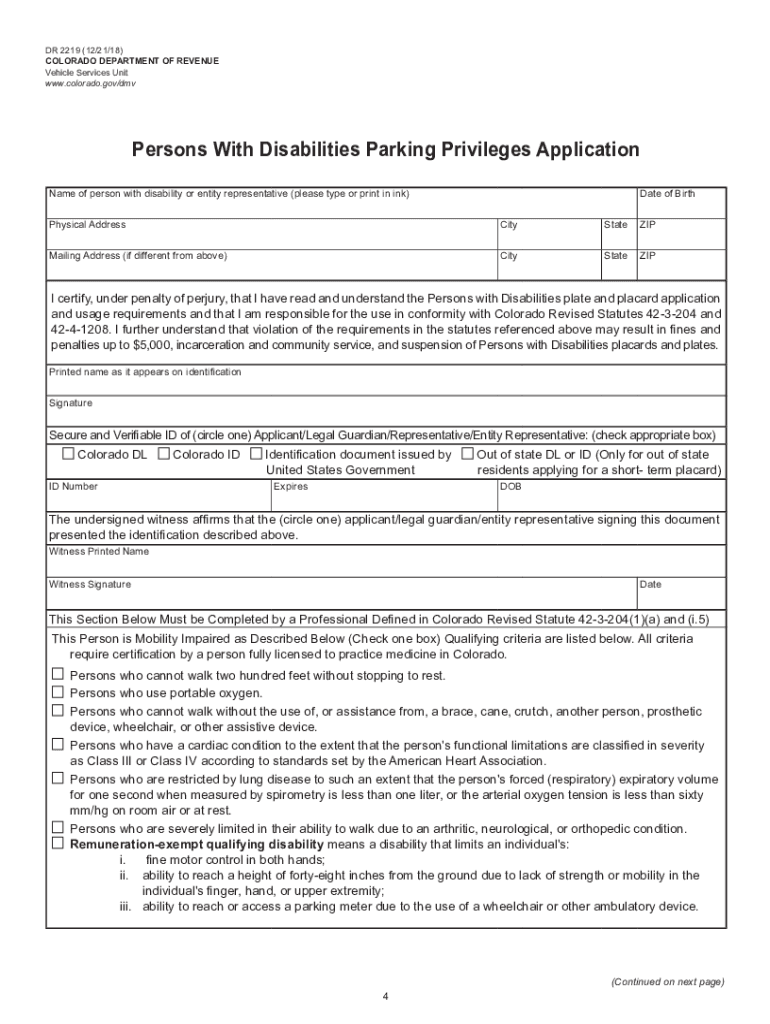 DR 2219 122118  Form