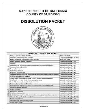  Disolution Packet San Diego 2019
