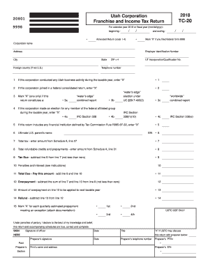  Utah State Tax Form 2018