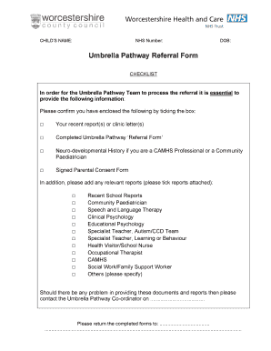 Umbrella Pathway Referral Form