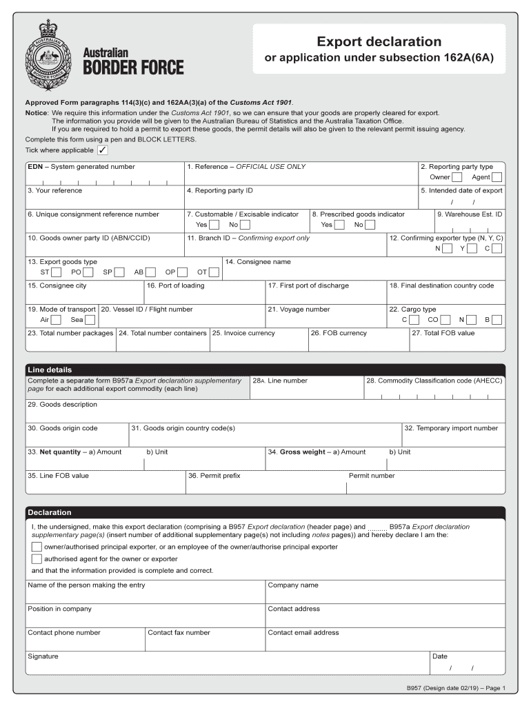  B957 the Department of Home Affairs 2019-2024