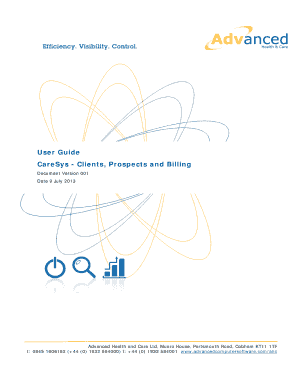 Caresys User Guide  Form