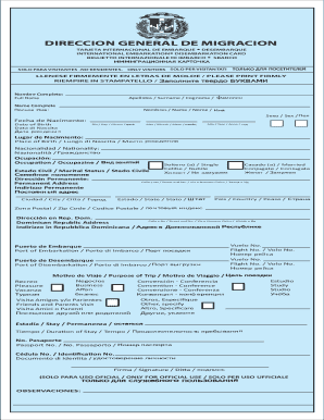 Formulario De Embarque