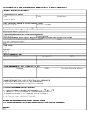 Hnb Kyc Form