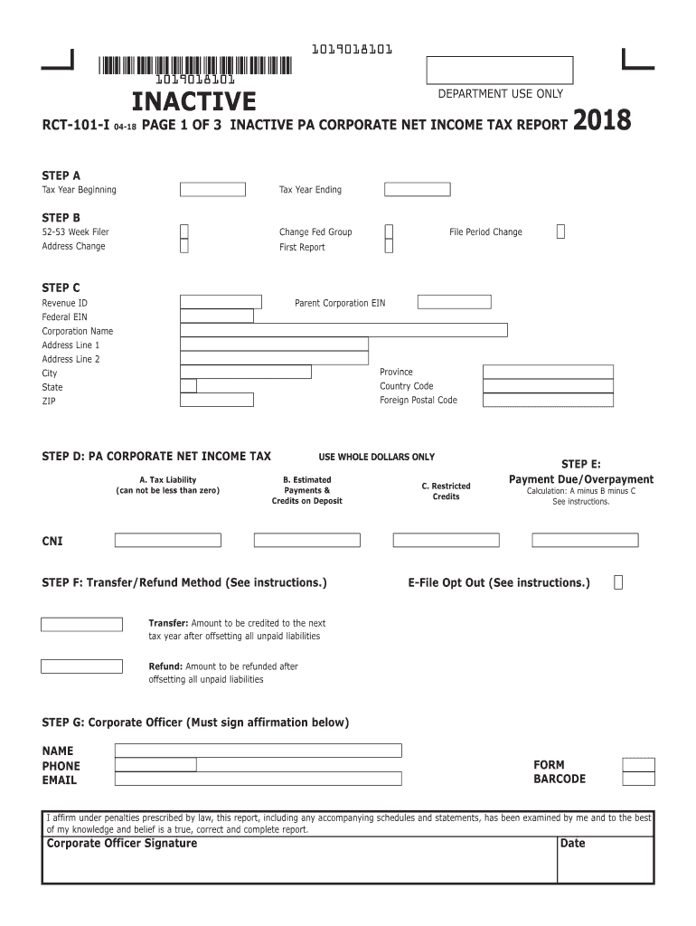 Rct 101 Instructions  Form