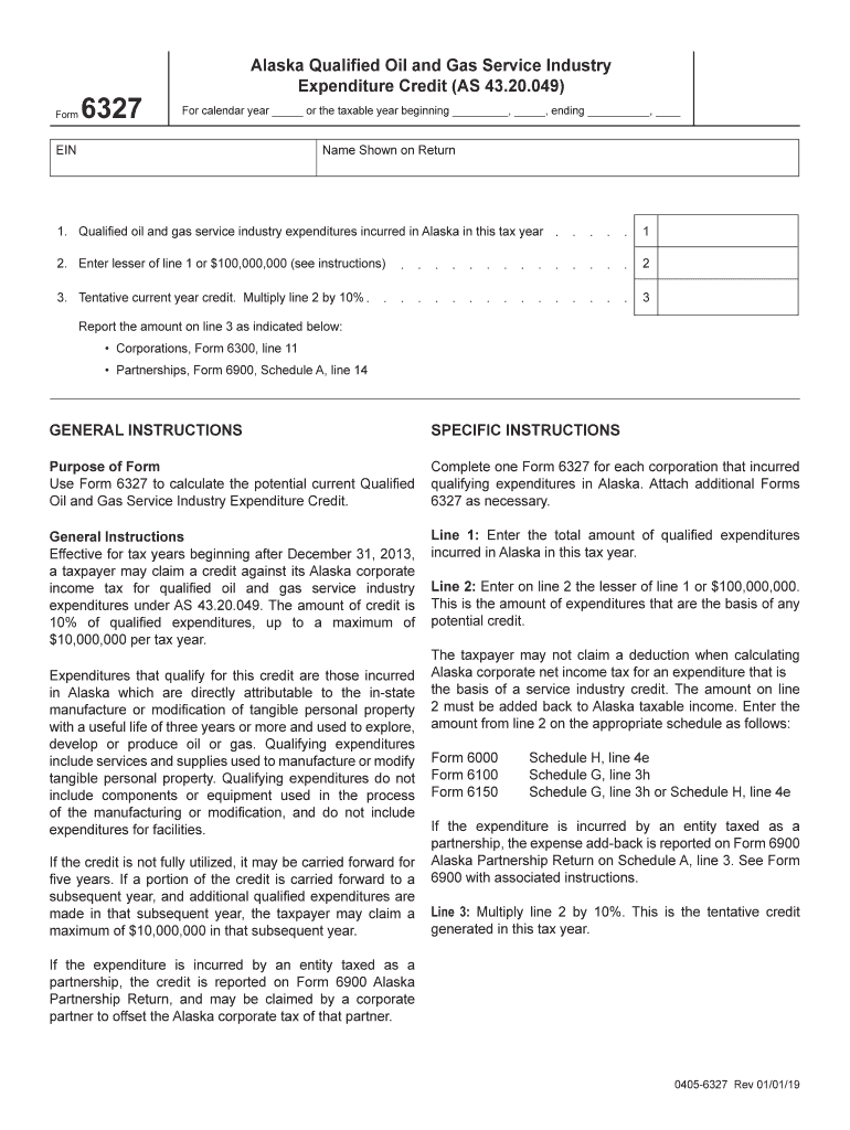 Alaska Qualified Oil and Gas Service Industry  Form