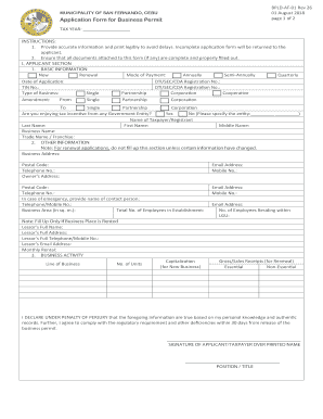 MUNICIPALITY of SAN FERNANDO, CEBU Application Form