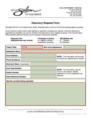 Waiver of Counsel Form Salem Municipal Court City of Salem