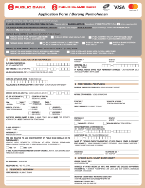 Public Bank Application Form PDF