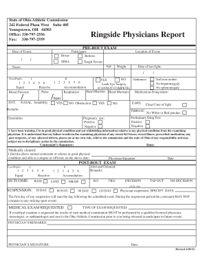 Get and Sign Ringside Physician Form Pmd