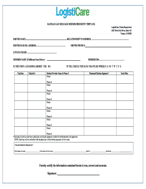 Logisticare Kansas  Form