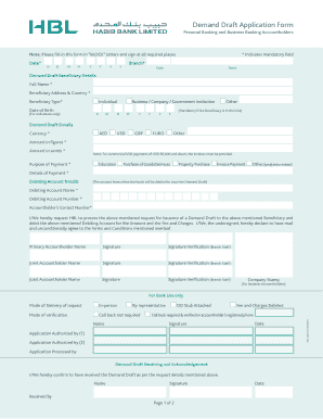 Hbl Pay Order Form