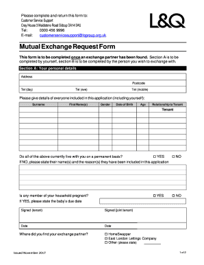 L&amp;Q Home  Form